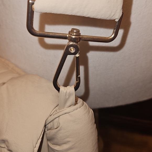 Beige Quilted Shoulder Bag - Picture 8 of 8